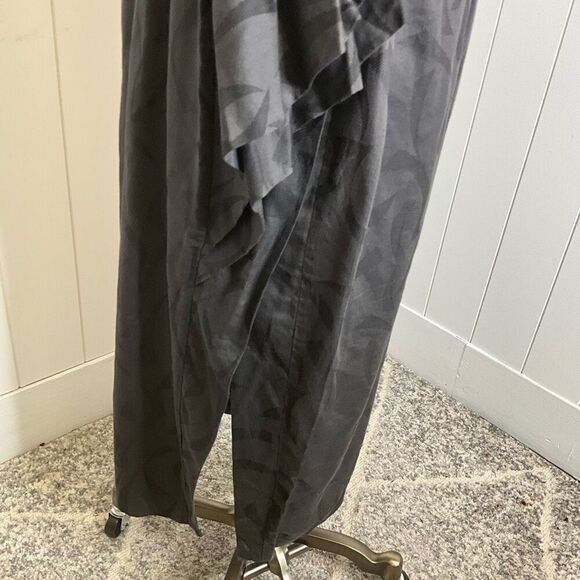 Vintage 80s Young Edwardian Women's Small Black Full Zip Maxi Dress Short Sleeve - Picture 12 of 16